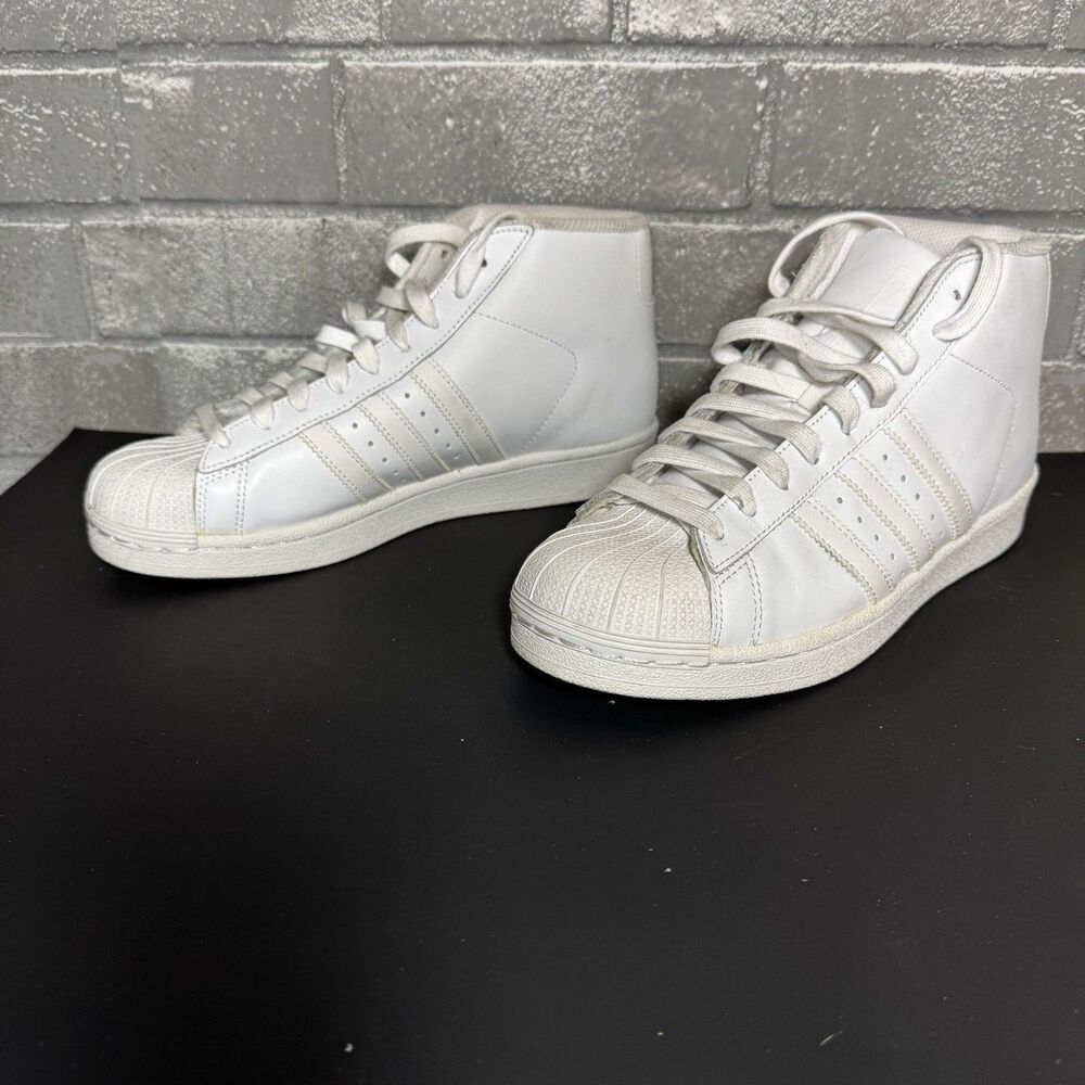 adidas Originals Pro Model J White Leather High Top Sneakers Youth US 6 B27451